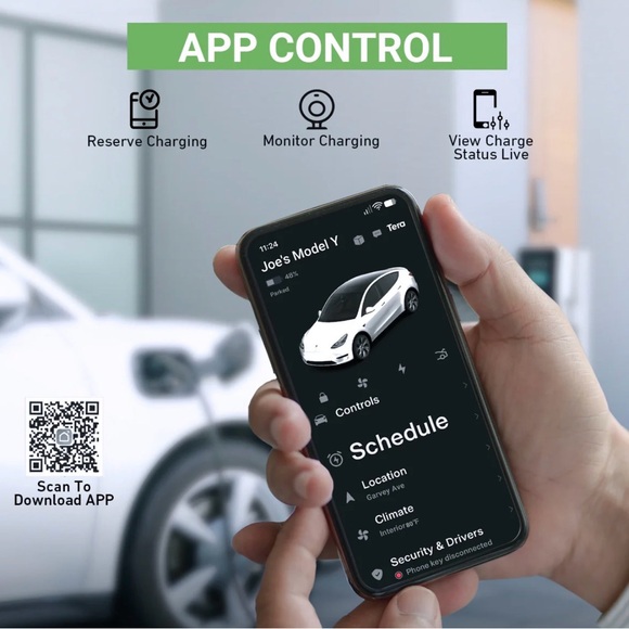 Tera EV Charger Lvl 2 J1772: 32A 240V ETL Certified Dual Use Portable & Wall - Picture 2 of 15